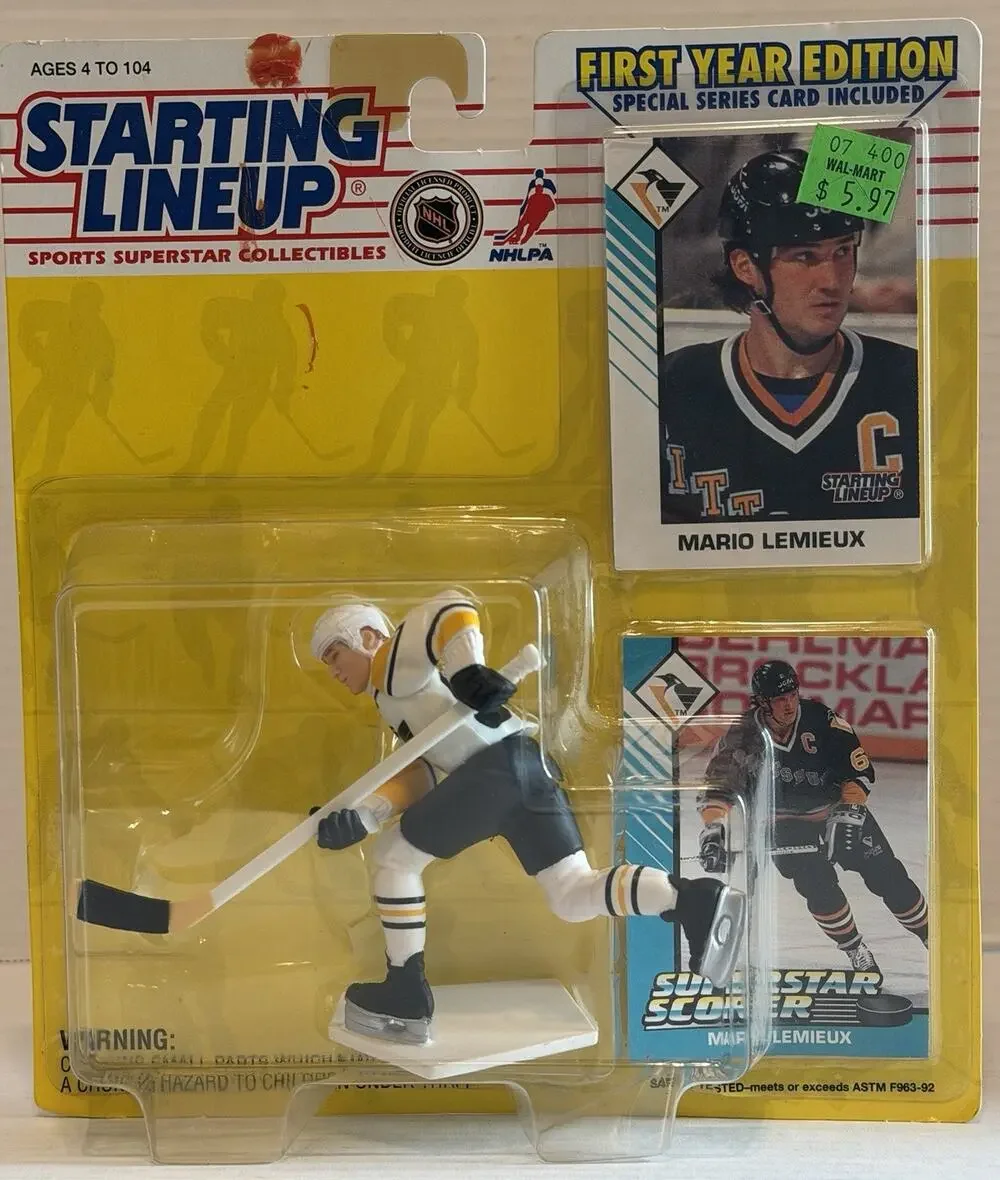 1993 NHL Starting Lineup Mario Lemieux Pitts Penguins Figure NOS FREE SHIPPING
